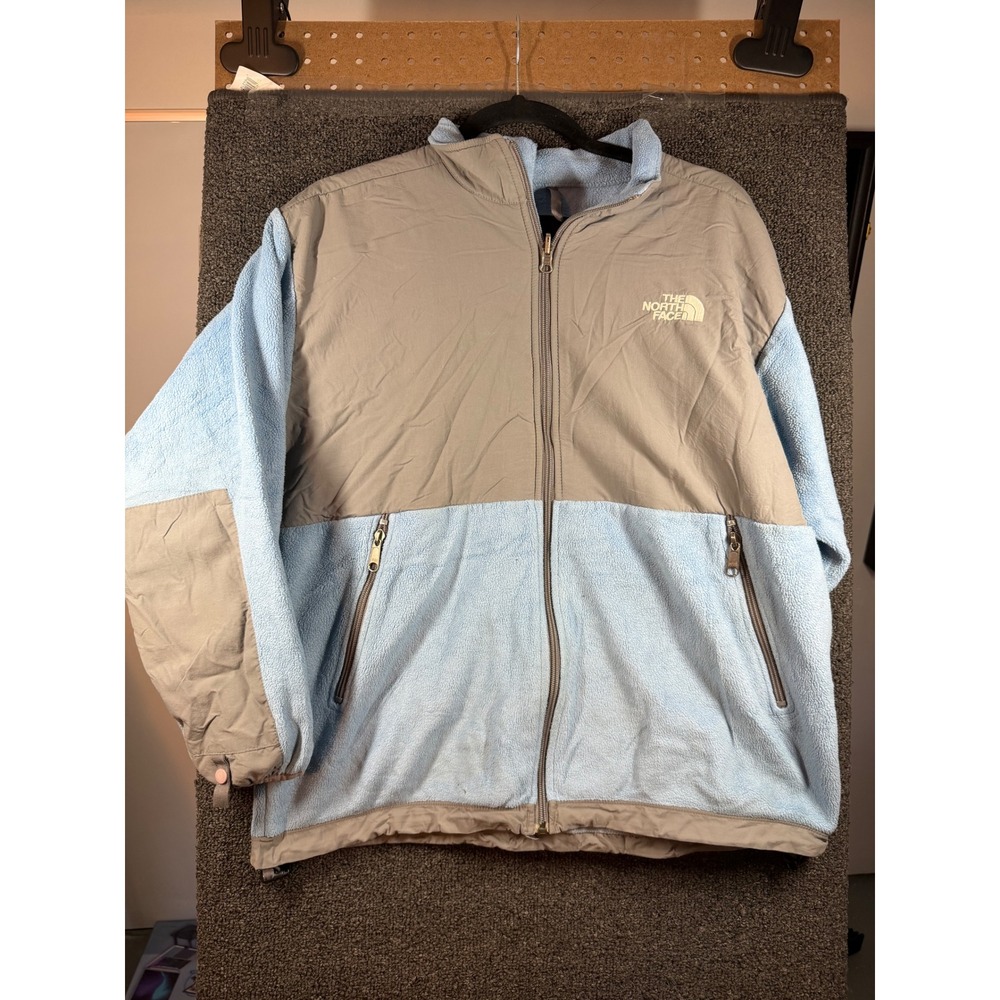 The North Face Denali Fleece Jacket Youth XL Blue Grey Full Zip